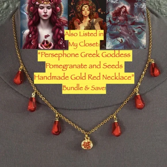 "Hades: God of the Underworld" Pluto Greek Roman Mythology Handmade Necklace - Picture 14 of 14